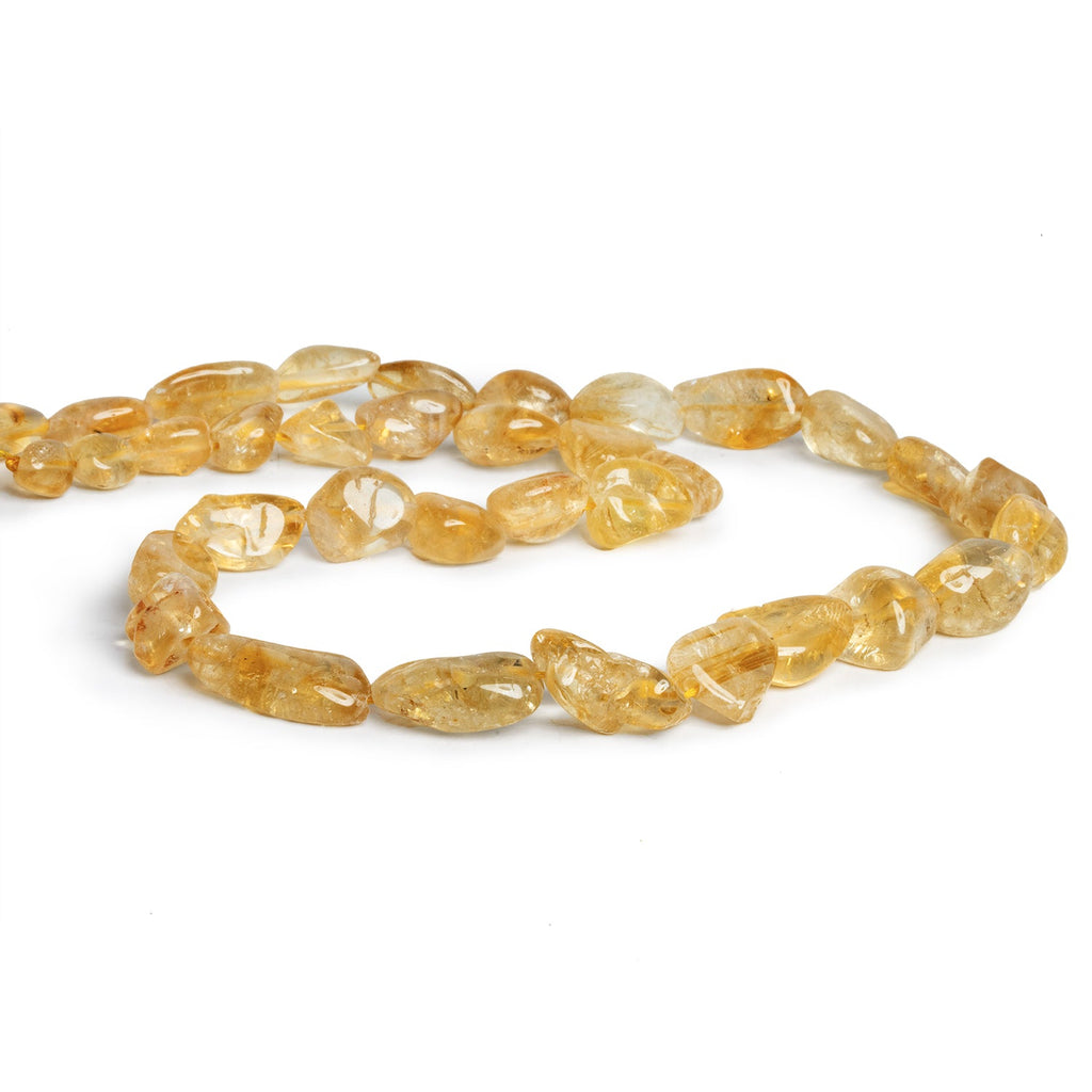 13x10mm Citrine Plain Nuggets 16 inch 25 beads - The Bead Traders
