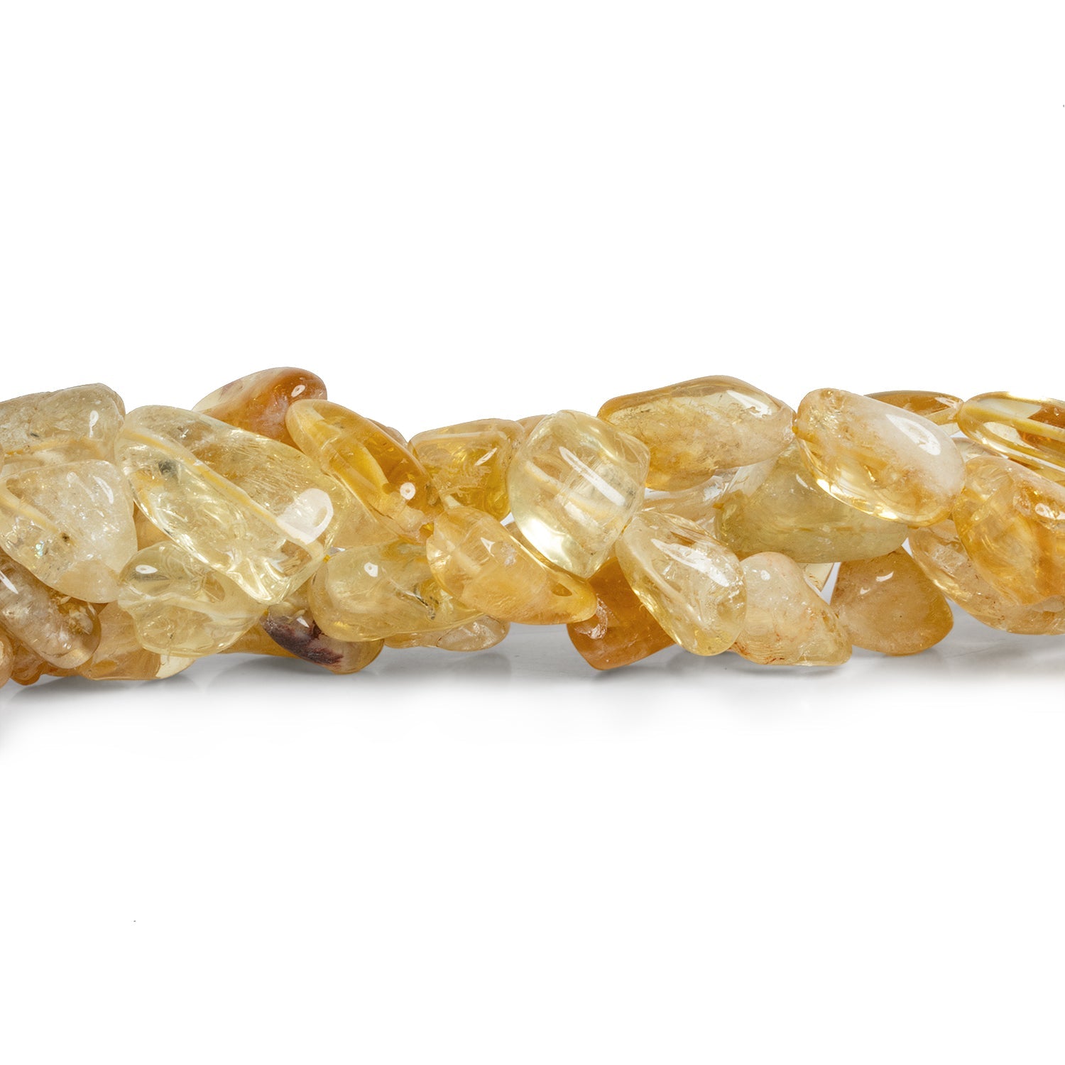 13x10mm Citrine Plain Nuggets 16 inch 25 beads - The Bead Traders
