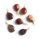 13x10mm Red Jasper Pear Vermeil Wire Wrapped Pendant - The Bead Traders