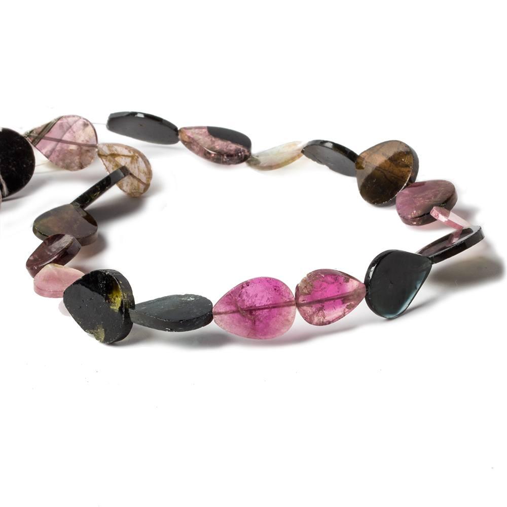 13x11-20x16mm Multi Color Tourmaline Plain Pear Beads 11 inch 16 pcs - The Bead Traders