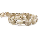 13x11-21x15mm Rutilated Quartz plain ovals 17 inch 25 beads - The Bead Traders