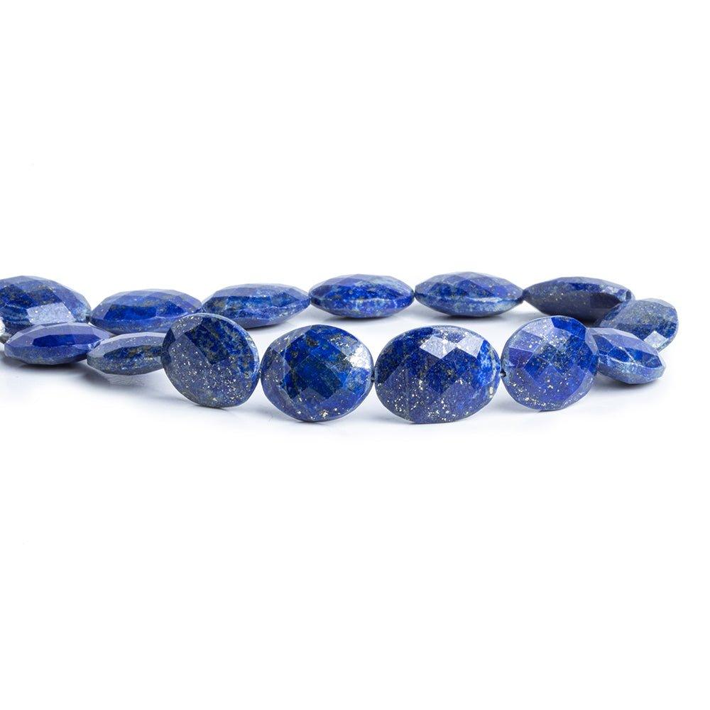 13x11mm-15x13mm Lapis Lazuli Faceted Oval Beads 8 inch 14 pieces - The Bead Traders