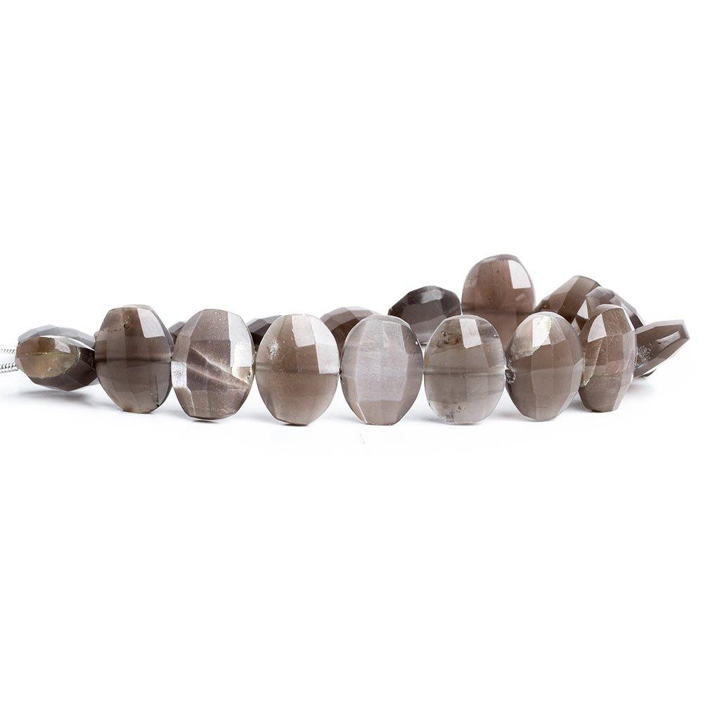 13x11mm Chocolate Moonstone Side Drilled Faceted Oval Beads 7 inch 18 pieces - The Bead Traders