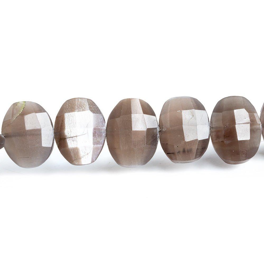 13x11mm Chocolate Moonstone Side Drilled Faceted Oval Beads 7 inch 18 pieces - The Bead Traders