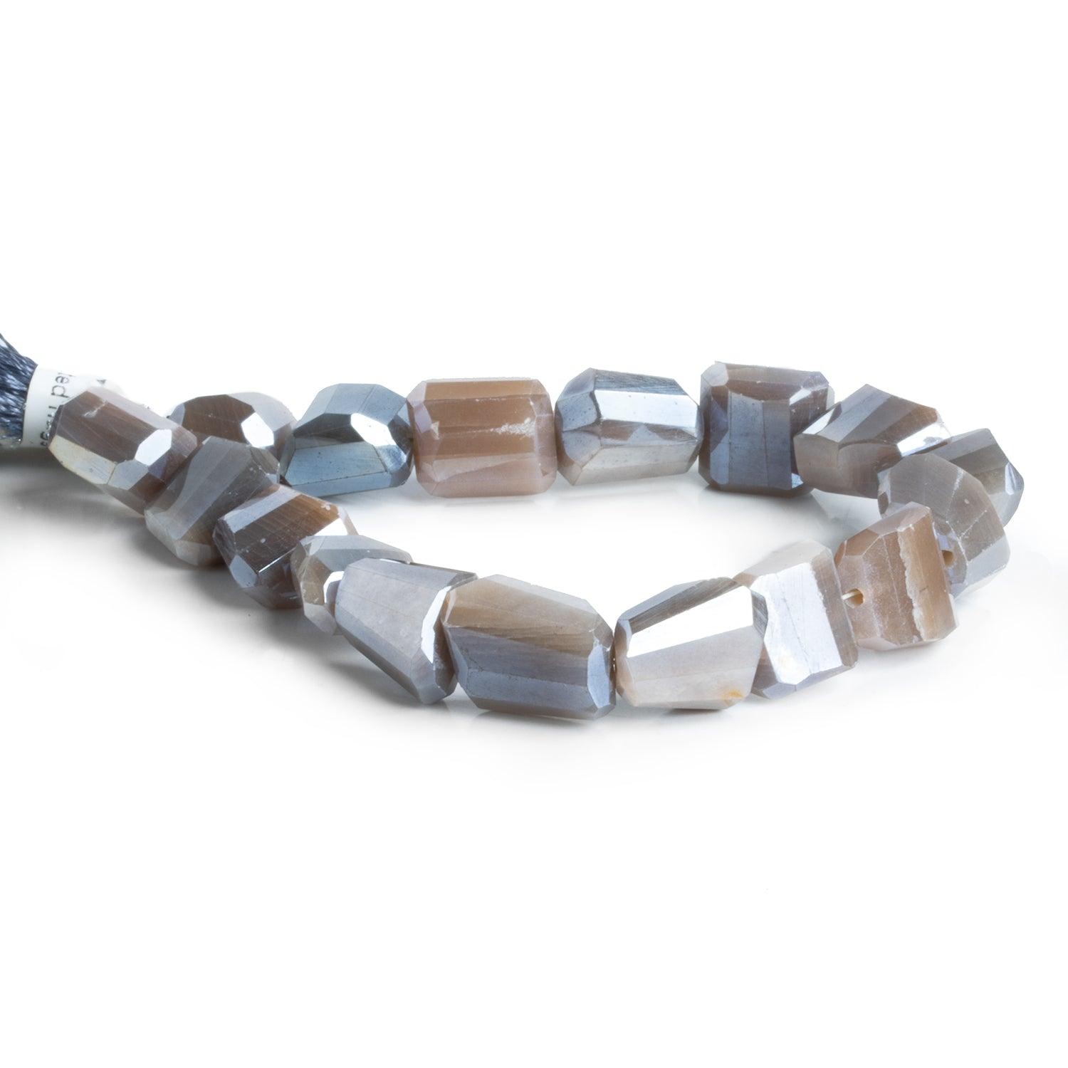 13x11mm Mystic Moonstone Faceted Nuggets 7.5 inch 17 beads - The Bead Traders
