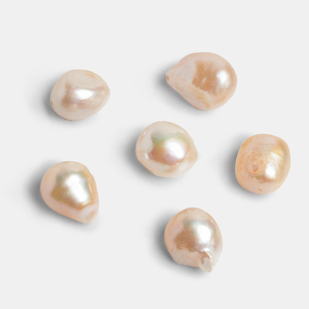 13x11mm Peach Baroque Pearl Focal 1 Piece - The Bead Traders