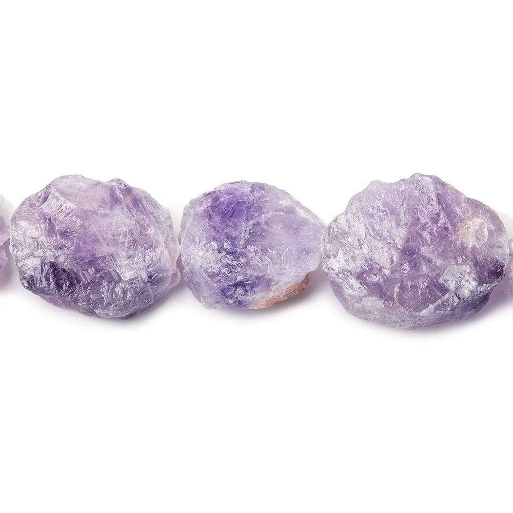 13x12-18x16mm Pink Amethyst Beads Hammer Faceted Oval 8 inch 12 pieces - The Bead Traders