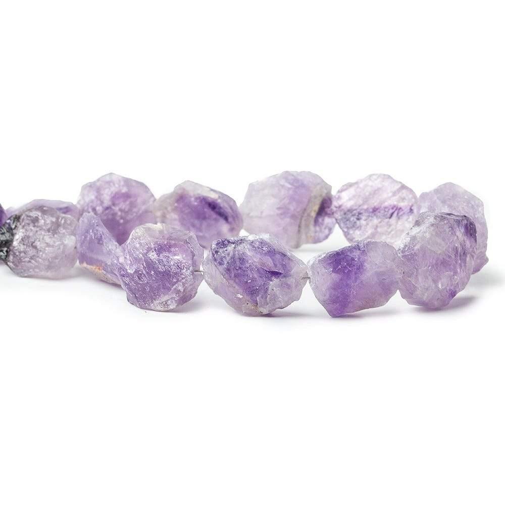 13x12-18x16mm Pink Amethyst Beads Hammer Faceted Oval 8 inch 12 pieces - The Bead Traders