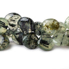 13x13-15x15mm Dendritic Prehnite Plain Heart Beads 7.5 inch 39 pieces - The Bead Traders