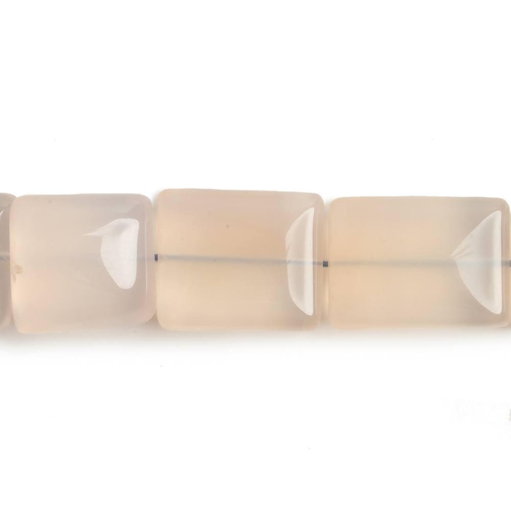 13x13-18x13mm Champagne Chalcedony plain rectangles 16 inch 27 beads - The Bead Traders