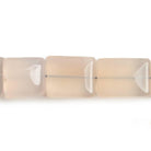 13x13-18x13mm Champagne Chalcedony plain rectangles 16 inch 27 beads - The Bead Traders