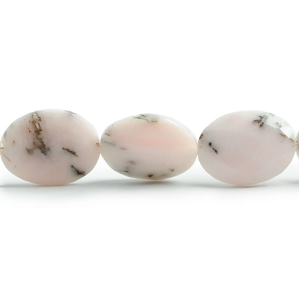 13x17-19x23mm Pink Peru Dendritic Opal faceted oval beads 8 inch 9 pieces - The Bead Traders