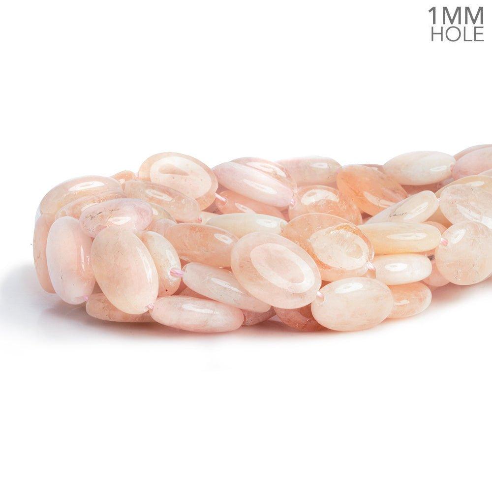 13x18mm Morganite Plain Oval Beads 16 inch 23 pieces - The Bead Traders