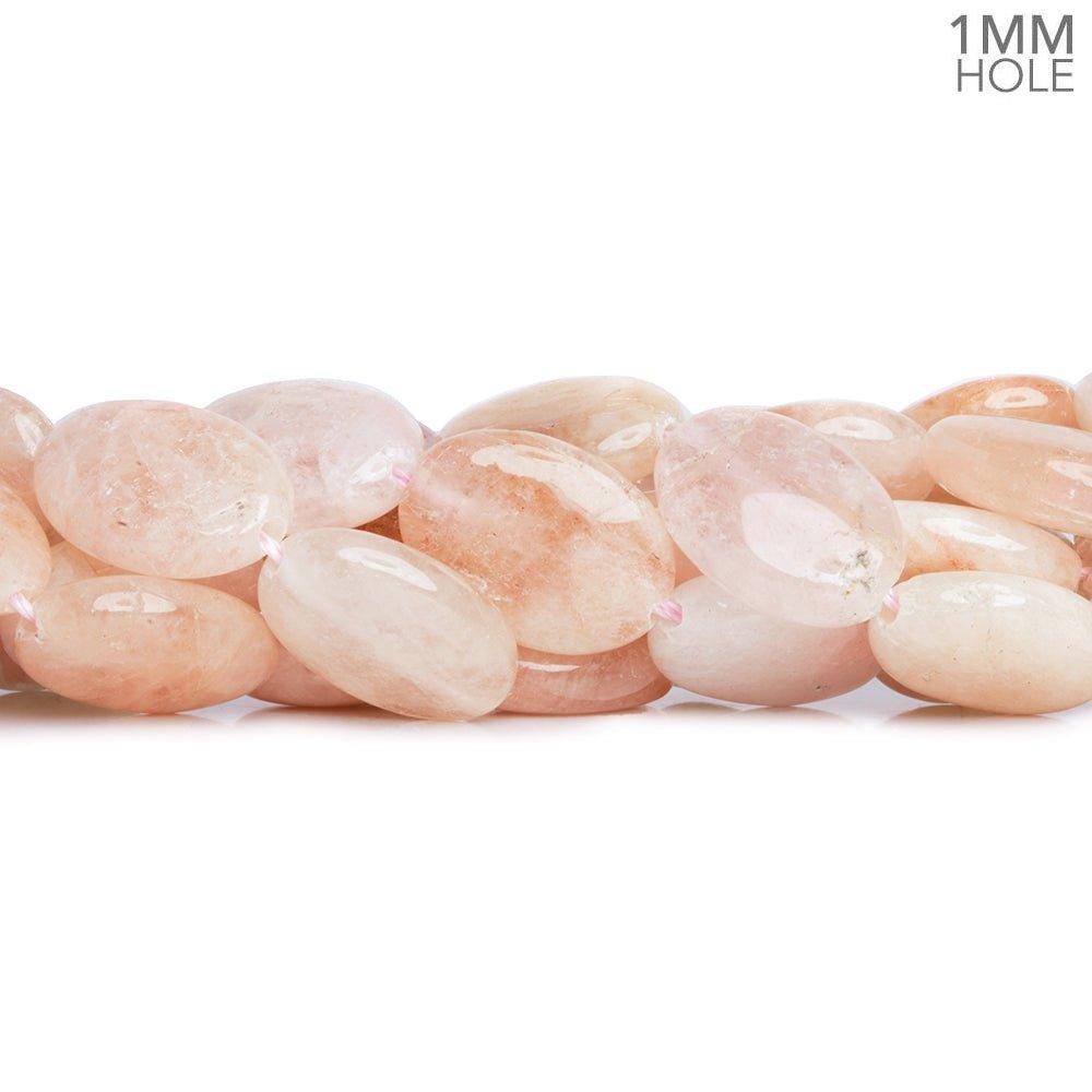 13x18mm Morganite Plain Oval Beads 16 inch 23 pieces - The Bead Traders