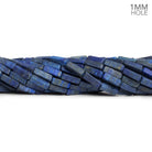 13x5mm Matte Lapis Lazuli Rectangles 16 inch 27 beads - The Bead Traders