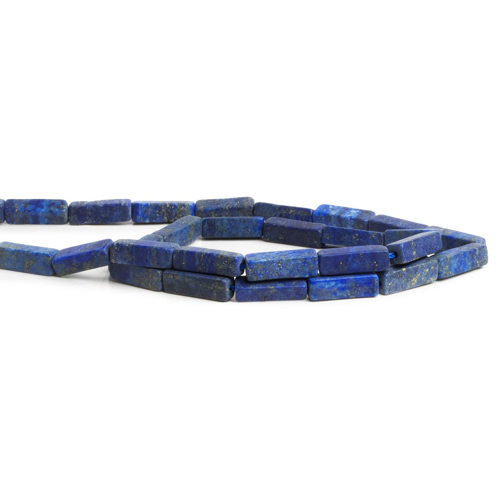 13x5mm Matte Lapis Lazuli Rectangles 16 inch 27 beads - The Bead Traders