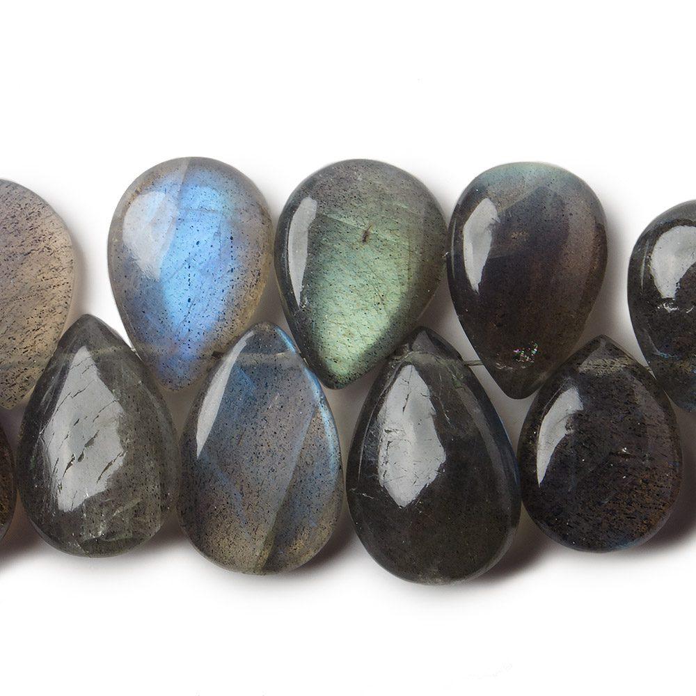 13x8-15x10mm Labradorite plain pears 8 inch 39 pieces - The Bead Traders