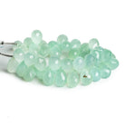 13x8mm Seafoam Chalcedony Faceted Teardrops 5.5 inch 31 beads - The Bead Traders