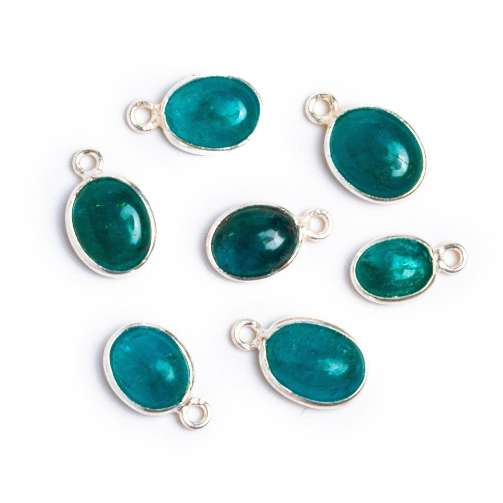 13x8mm Silver Bezeled Apatite Oval Pendant 1 Bead - The Bead Traders