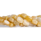 13x8mm Yellow Jade Rectangle Nuggets 15 inch 30 beads - The Bead Traders