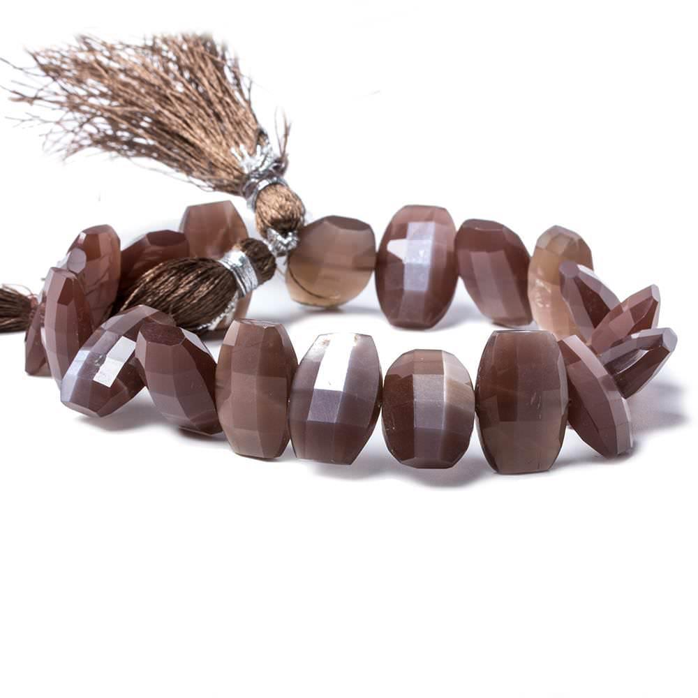 13x9-16x11mm Chocolate Moonstone Side Drill Cushion Beads 8 inch 20 pcs A - The Bead Traders