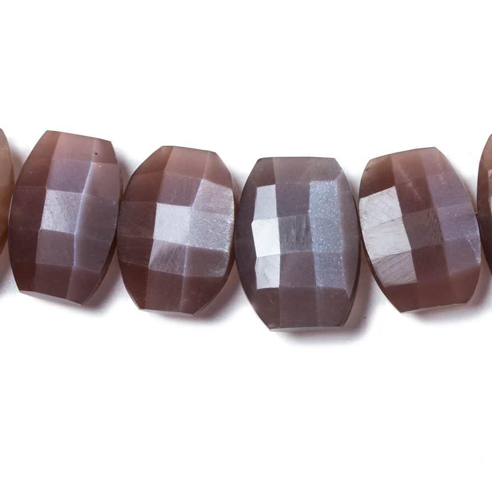 13x9-16x11mm Chocolate Moonstone Side Drill Cushion Beads 8 inch 20 pcs A - The Bead Traders