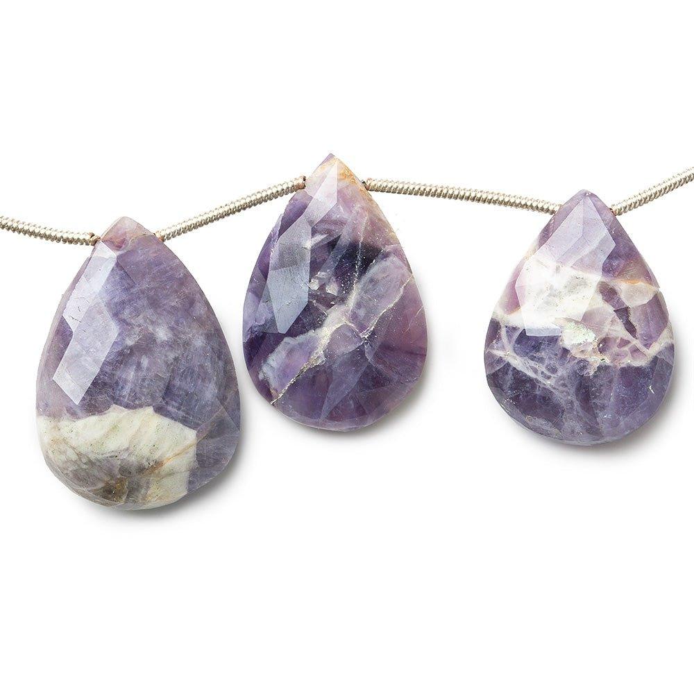 13x9-25x18mm Cape Amethyst faceted pear briolettes 7 inch 13 pieces - The Bead Traders