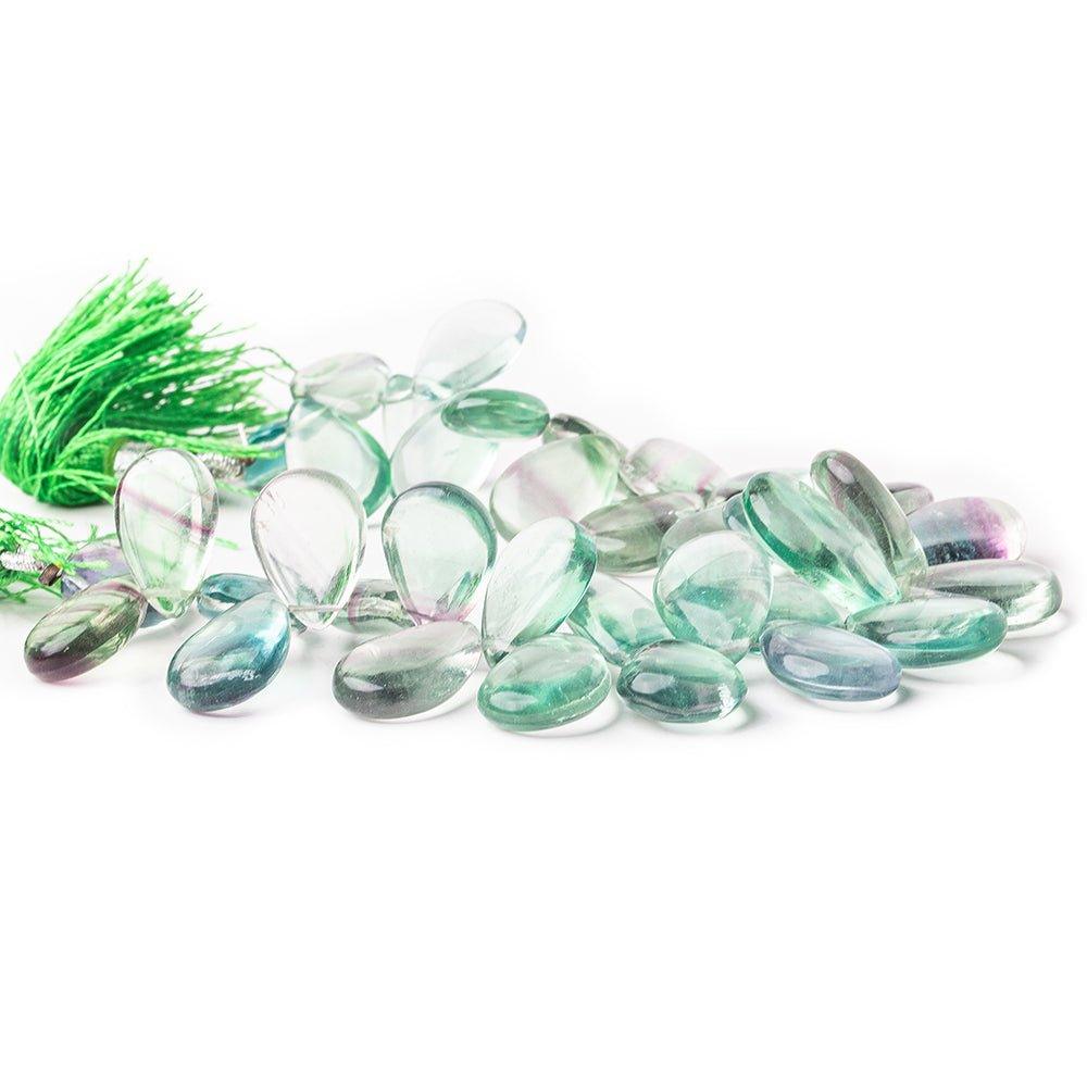 13x9.5mm-17x12mm Banded Fluorite Plain Pear Beads 7 inch 36 pieces - The Bead Traders