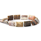 13x9mm Multi Jasper faceted rectangle beads 8 inch 13 pieces - The Bead Traders