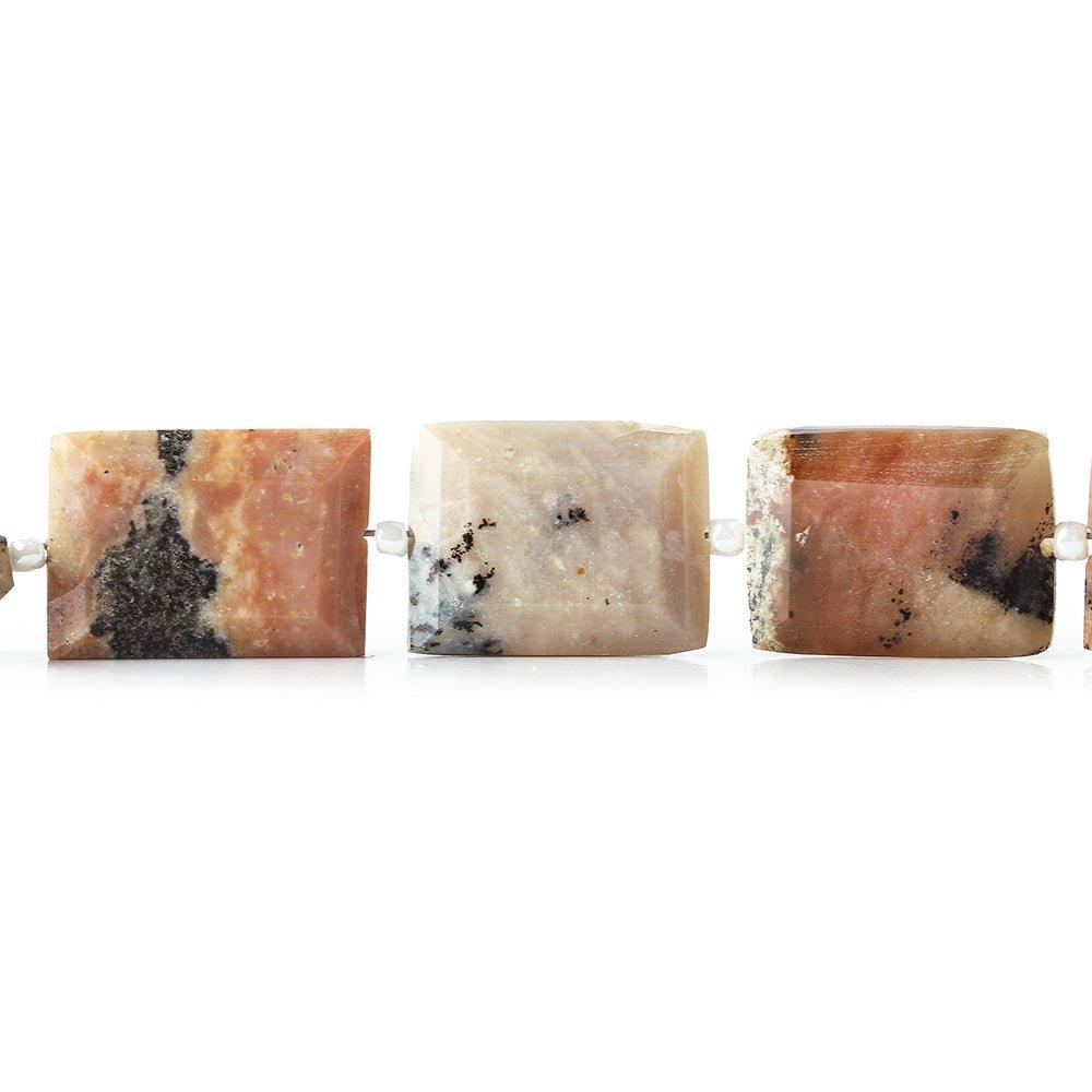 13x9mm Multi Jasper faceted rectangle beads 8 inch 13 pieces - The Bead Traders