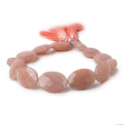 14-16mm Angel Skin Moonstone Faceted Ovals 8 inch 12 beads - The Bead Traders