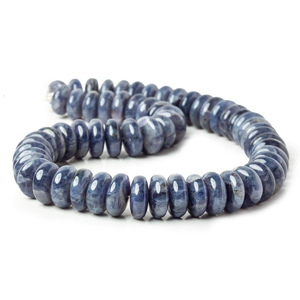 14-17mm Tanzanite plain rondelle beads 17.5 inches 60 pieces - The Bead Traders