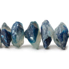 14-20mm Dark Blue Agate Beads Hammer Faceted Disc 8 inch 22 pcs - The Bead Traders