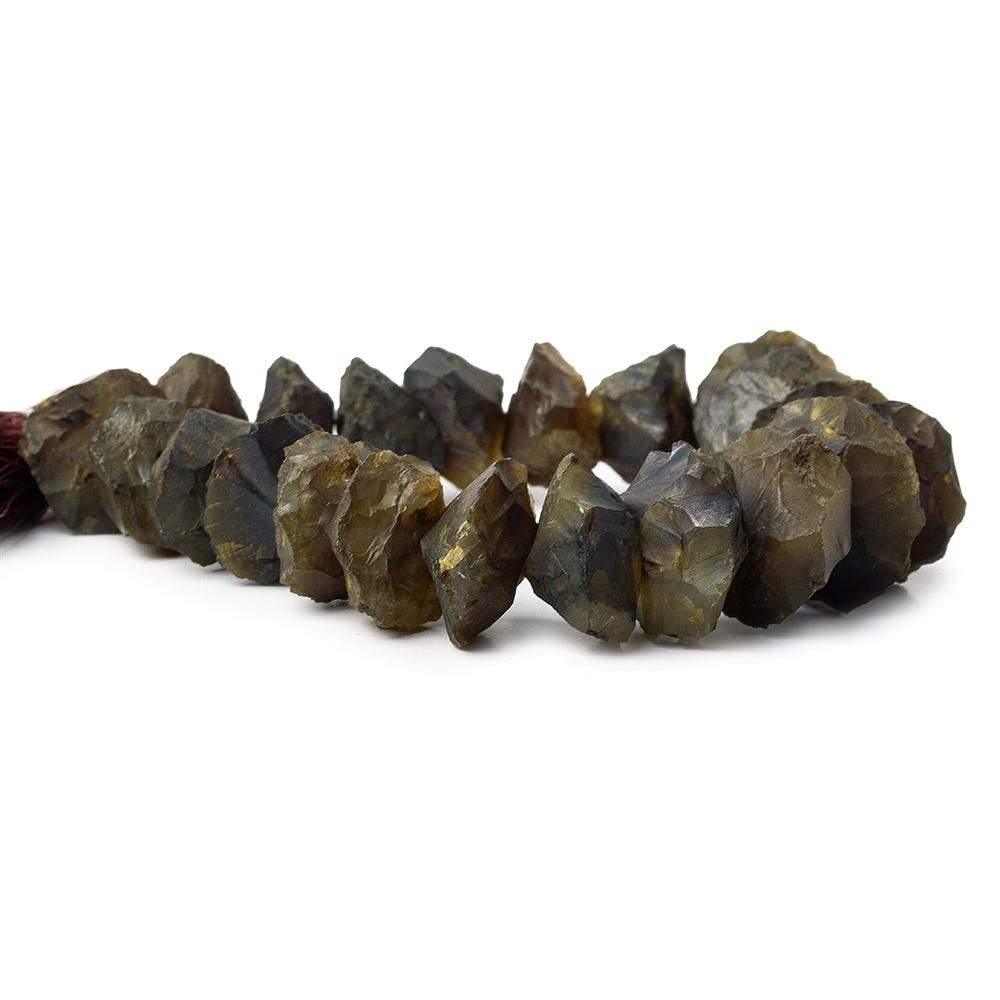 14-20mm Mahogany Agate Beads Hammer Faceted Disc 8 inch 25 pcs - The Bead Traders