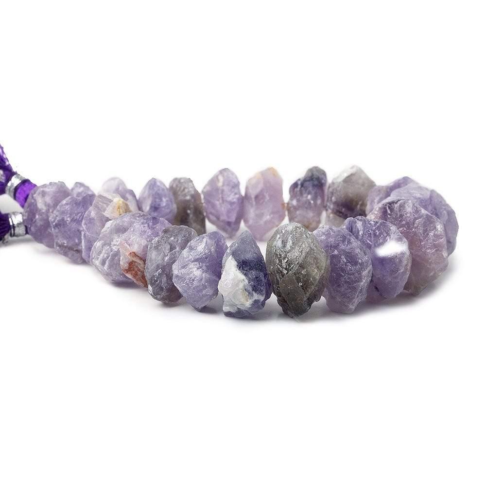 14-20mm Pink Amethyst And Amethyst Beads Hammer Faceted Disc 8 inch 21 pcs - The Bead Traders