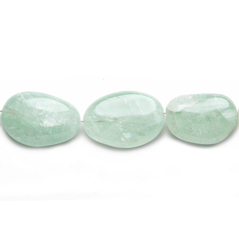 14-25mm Aquamarine Plain Nugget Beads 15 inch 21 pieces - The Bead Traders