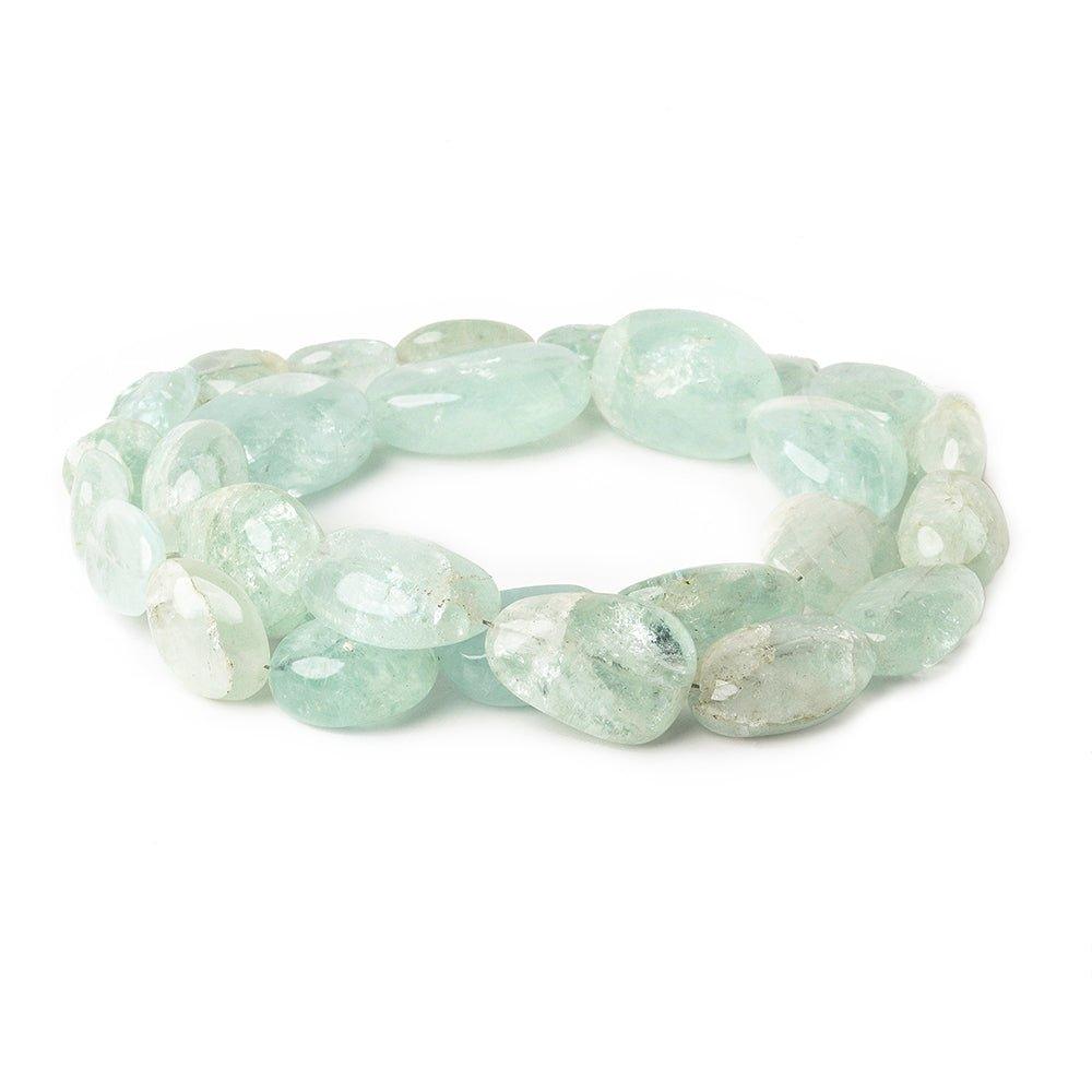 14-25mm Aquamarine Plain Nugget Beads 15 inch 21 pieces - The Bead Traders