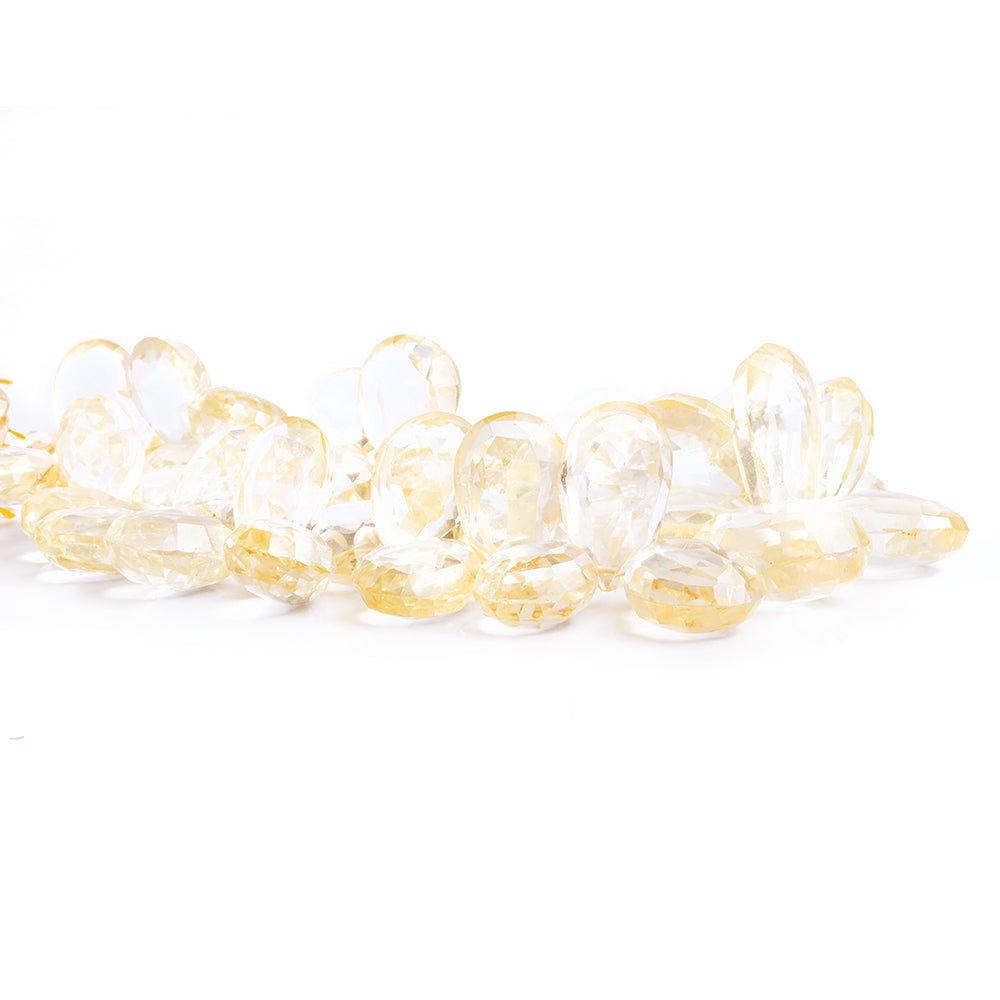 14.5mm-21mm Citrine Faceted Pear Beads 9 inch 45 pieces - The Bead Traders