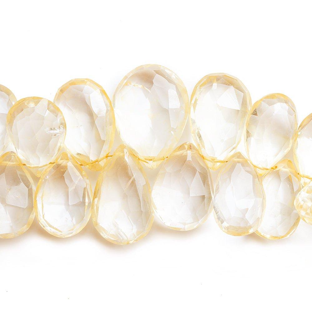 14.5mm-21mm Citrine Faceted Pear Beads 9 inch 45 pieces - The Bead Traders