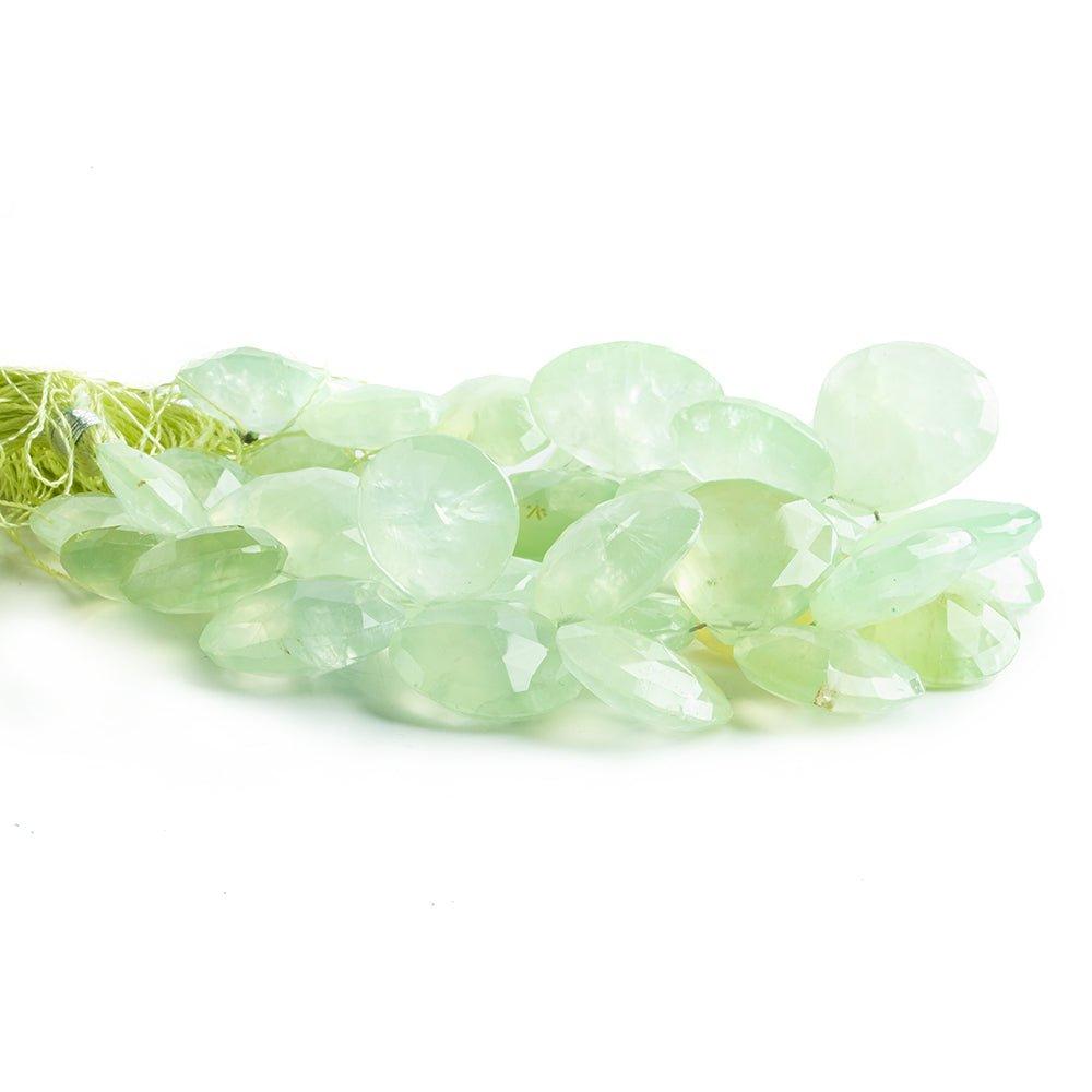 14mm-20mm Prehnite Faceted Heart Beads 8 inch 37 pieces - The Bead Traders