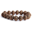 14mm Bali Style Copper Bead Caps 8 inch 32 pieces - The Bead Traders