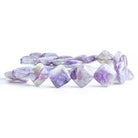 14mm Charoite plain pillow beads 15.5 inch 24 pieces - The Bead Traders