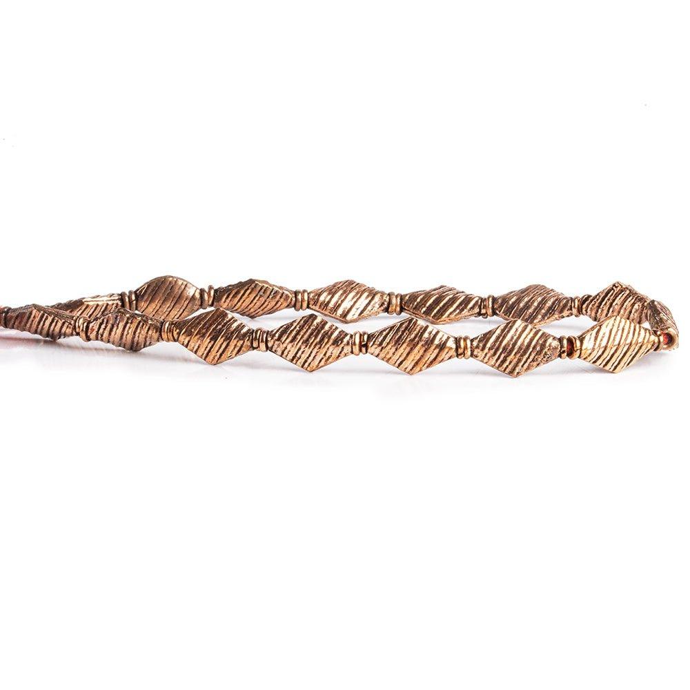 14mm Copper Bicone Beads 8.5 inch 18 pieces - The Bead Traders