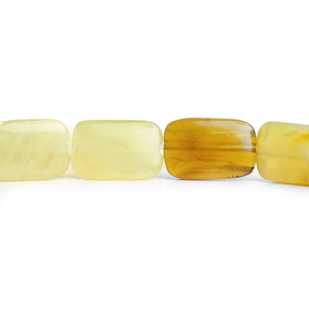 14mm Honey Opal Plain Rectangle Beads, 14 inch - The Bead Traders