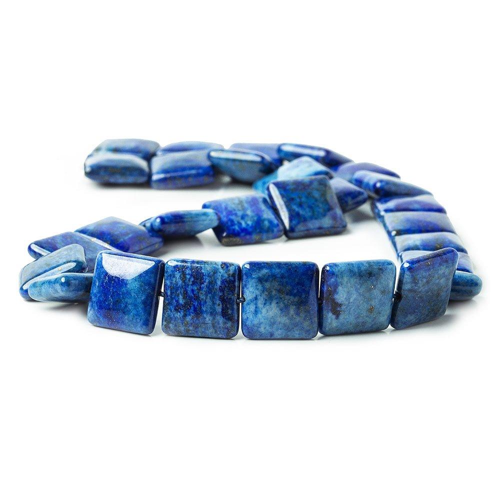 14mm Lapis Lazuli plain square 15 inch 28 beads - The Bead Traders