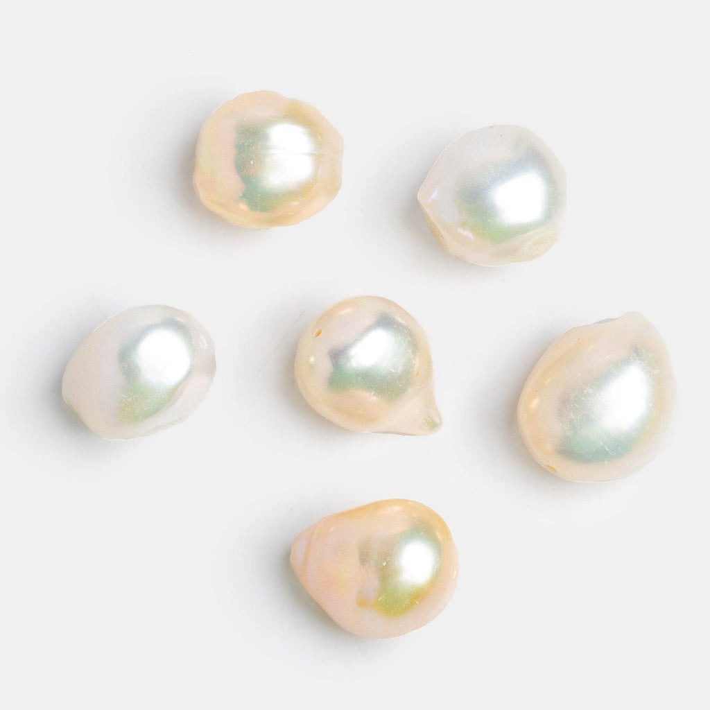 14mm Light Peach Baroque Pearl Focal 1 Piece - The Bead Traders