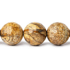 14mm Picture Jasper faceted round Beads 7 inches 13 pieces - The Bead Traders
