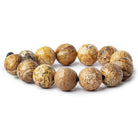 14mm Picture Jasper faceted round Beads 7 inches 13 pieces - The Bead Traders