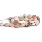 14mm Pink Peruvian Opal plain coin beads 15 inch 28 pieces - The Bead Traders