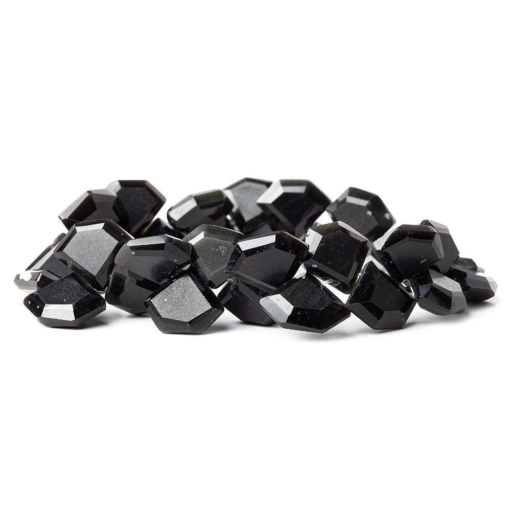 14mm Rainbow Obsidian Top Drilled Faceted Pentagon Beads, 7.5 inch - The Bead Traders